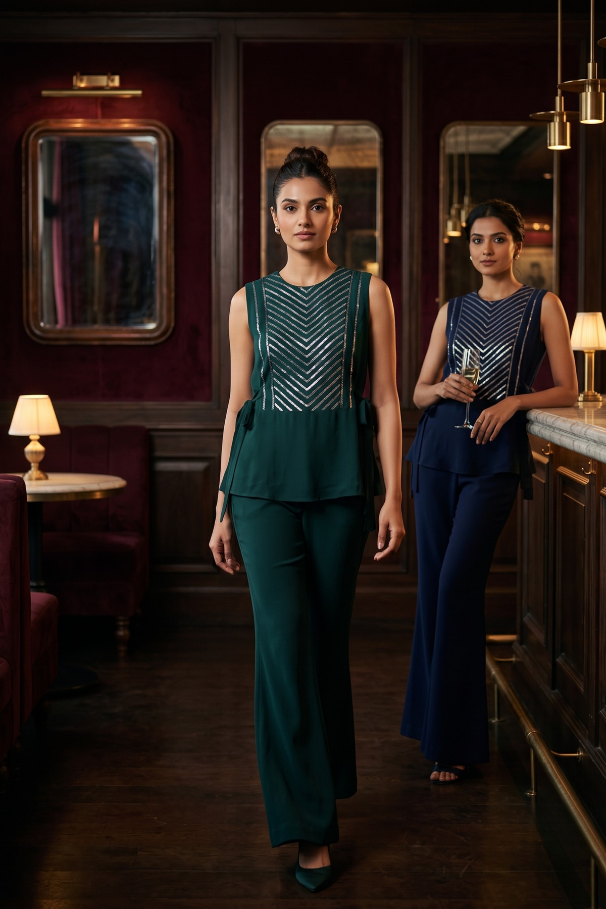 Alia Co-ord Set with metal strips