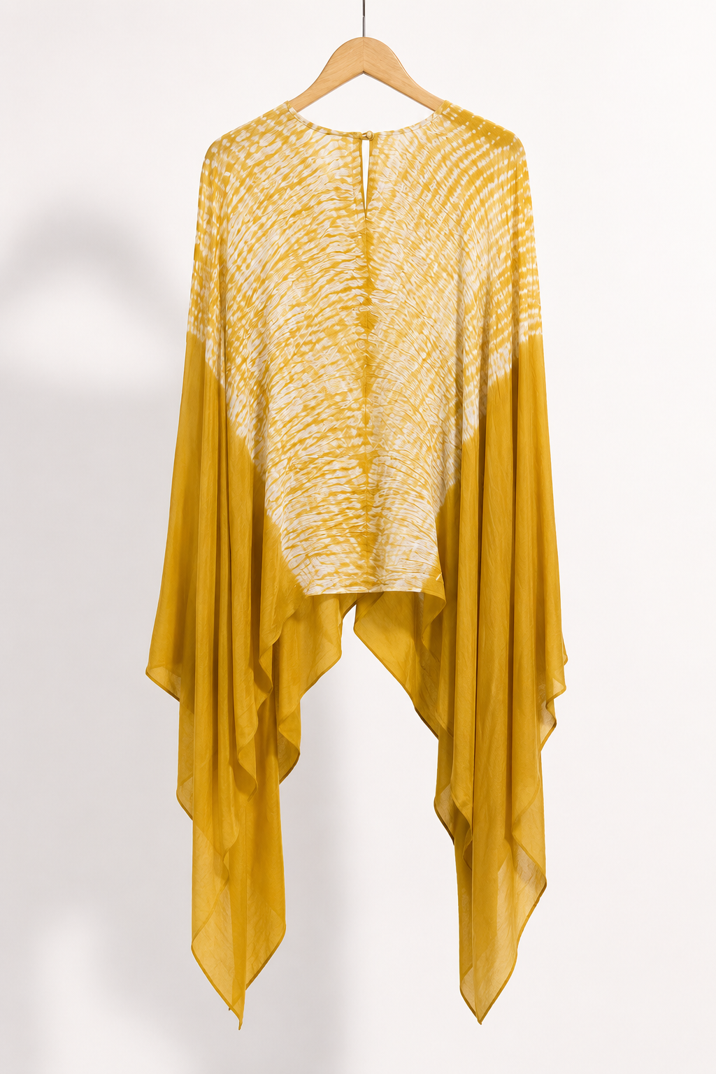 Shibbori waist panelled top