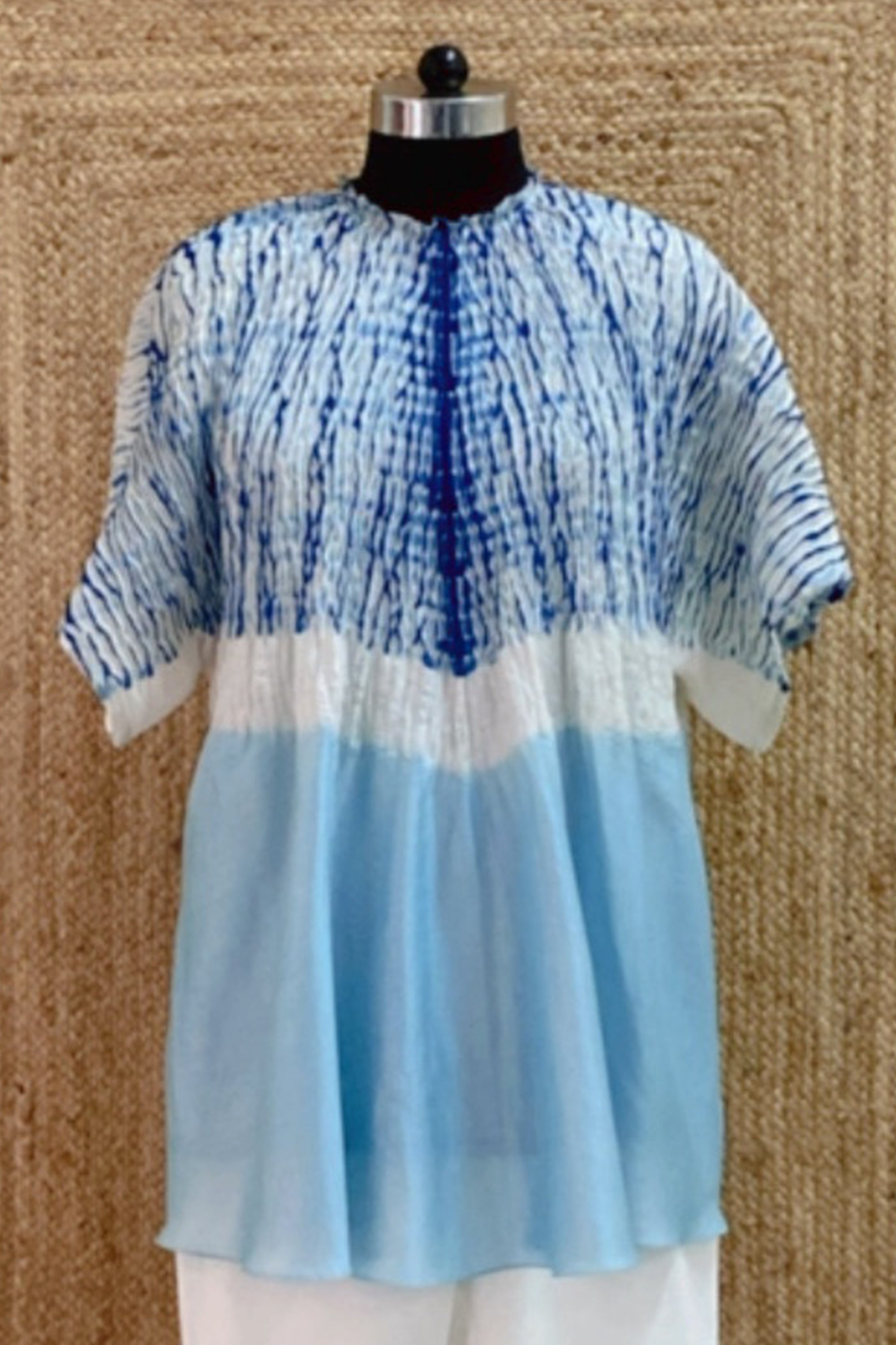 Shibbori Colour Block Top