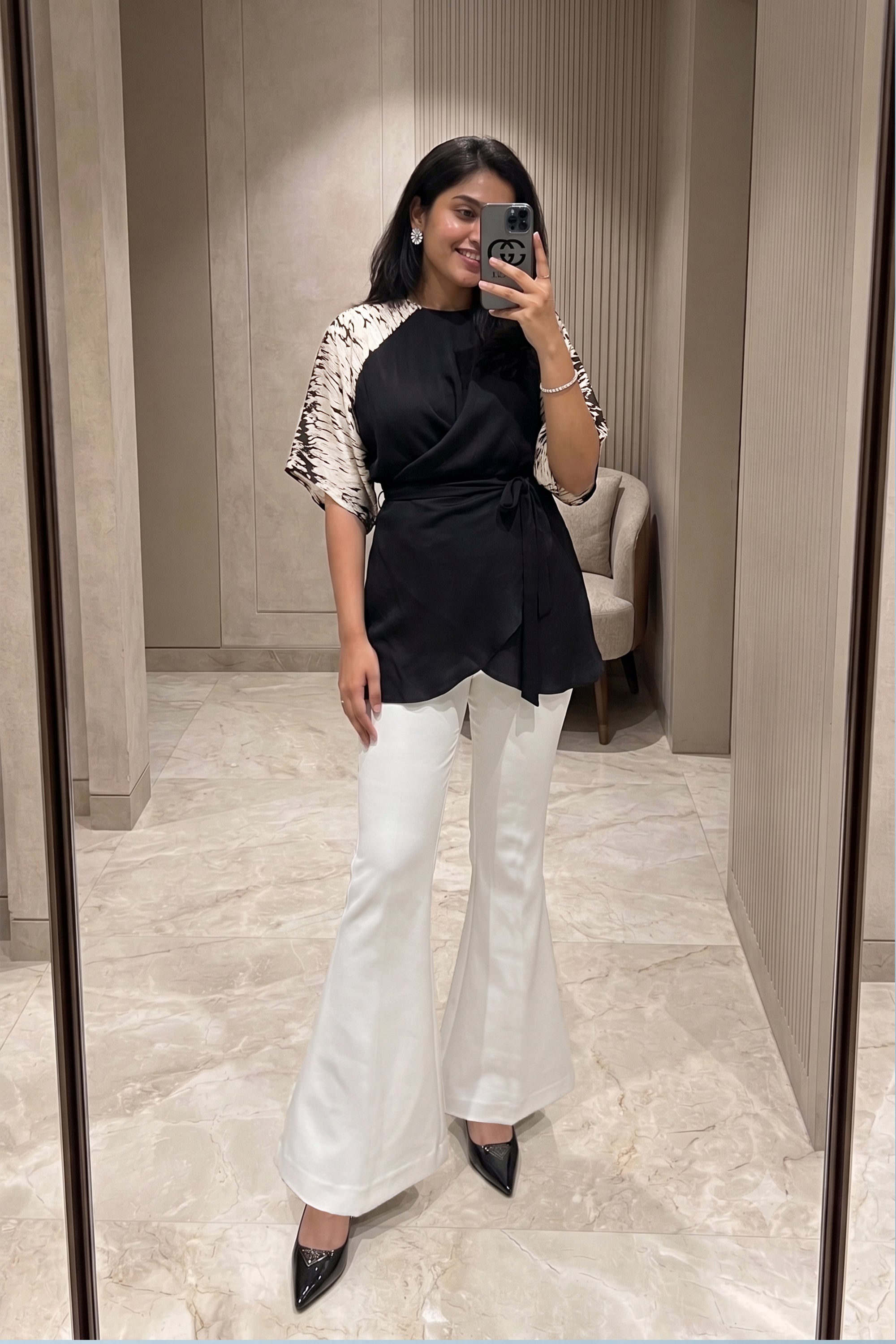 Shibbori wrap co-ord set