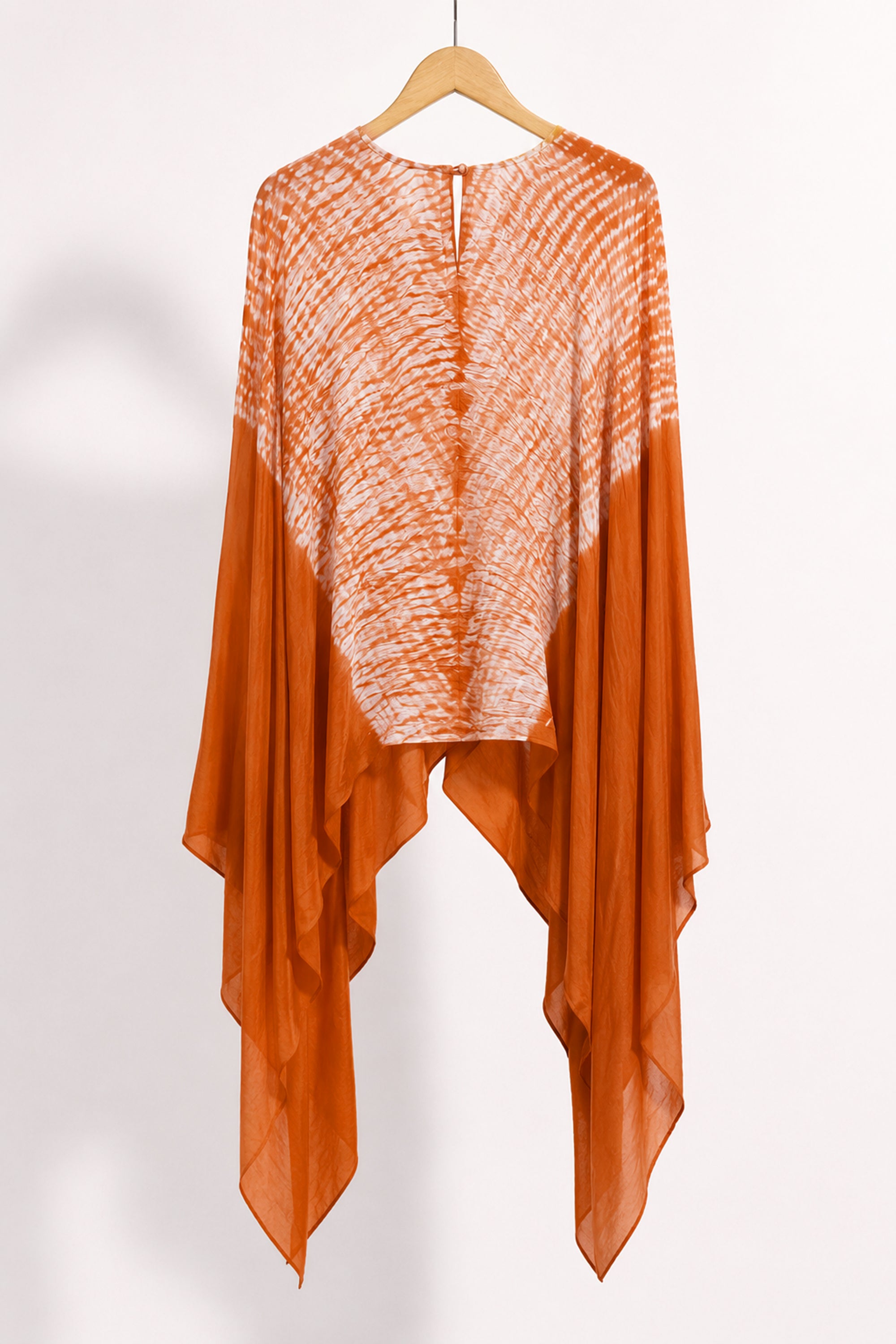 Shibbori waist panelled top