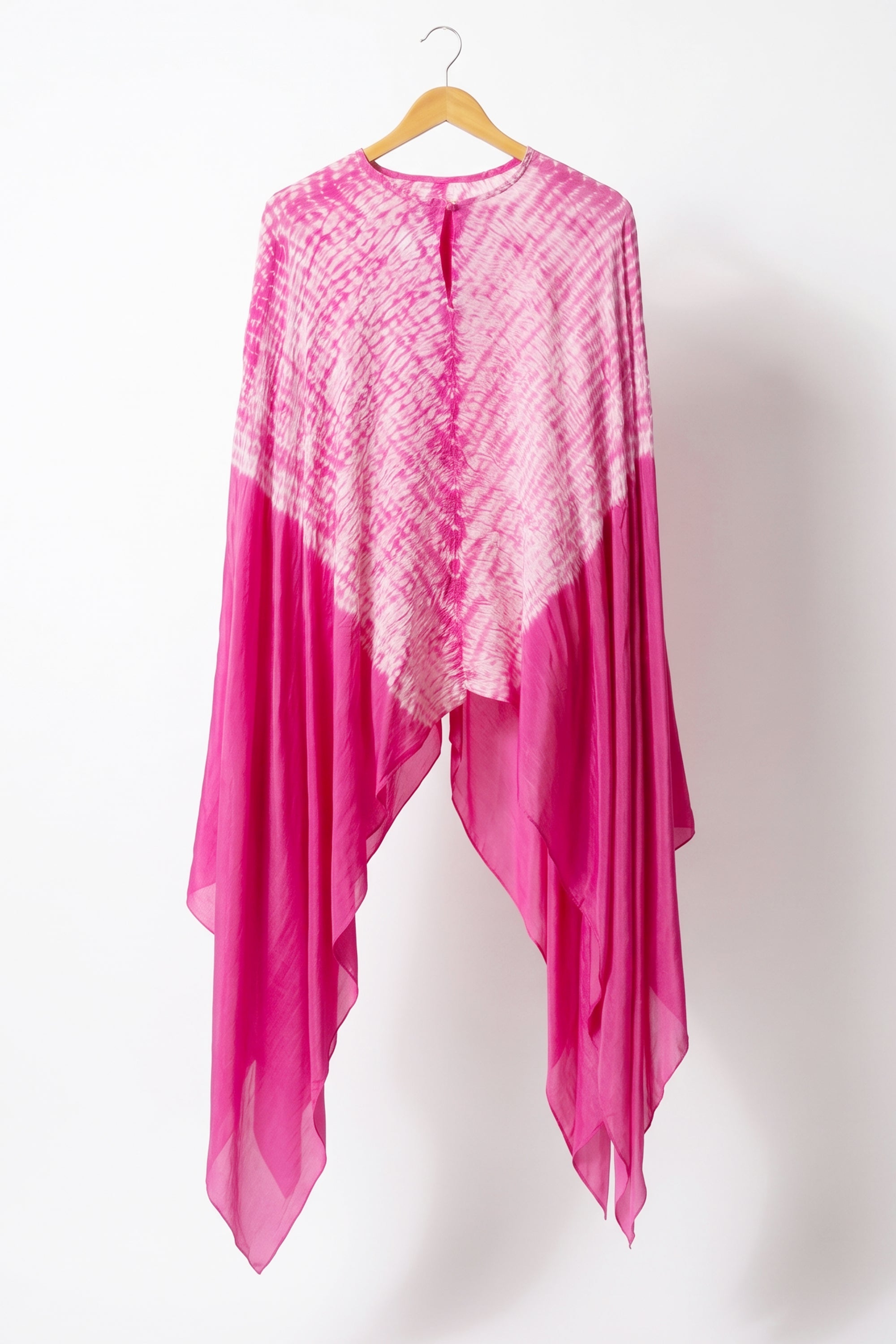 Shibbori waist panelled top