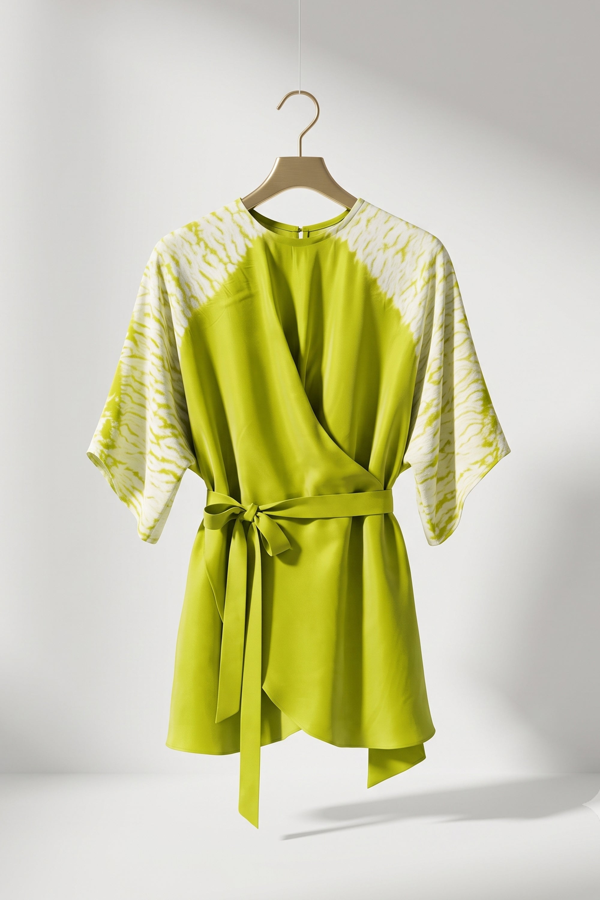 Shibbori wrap top