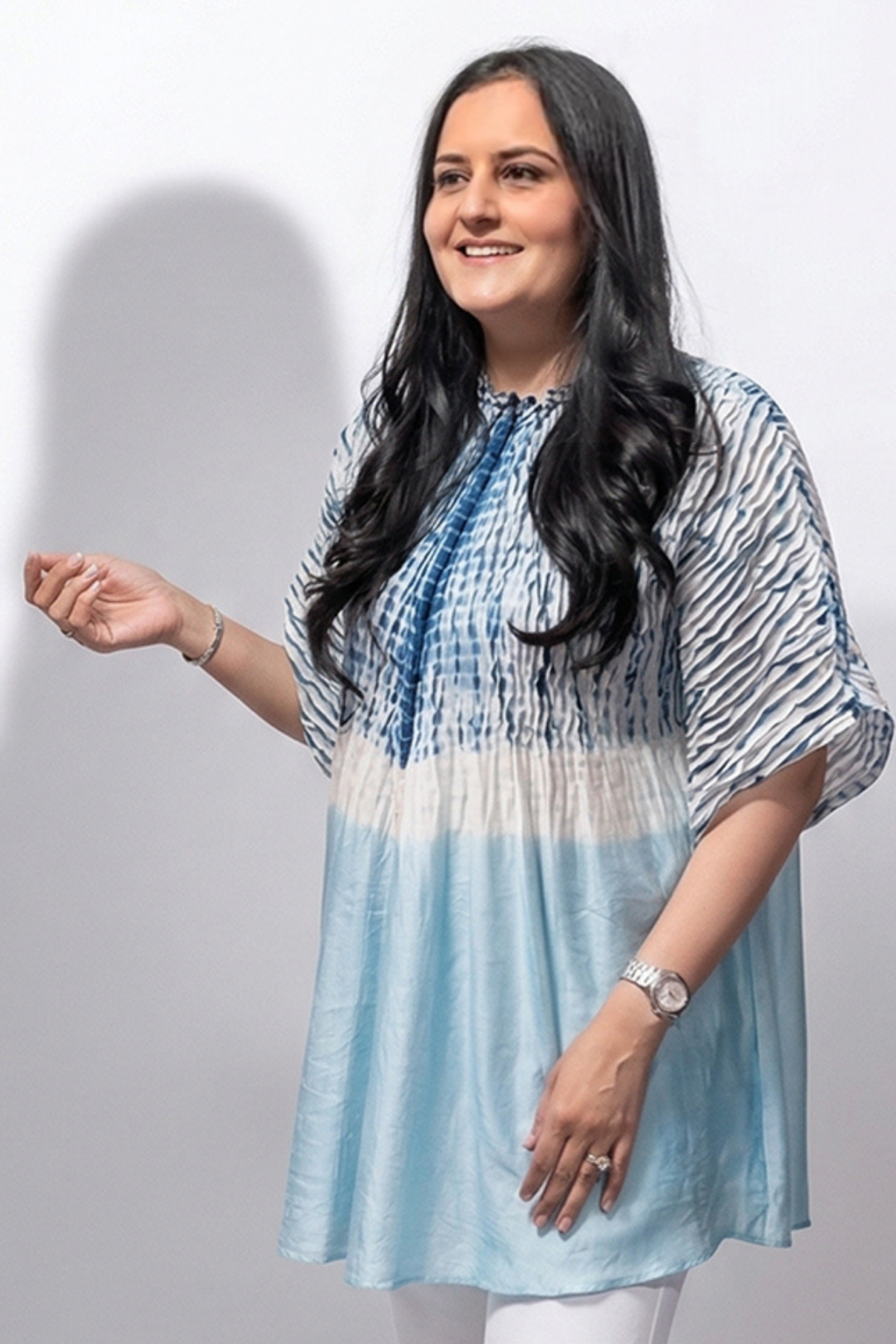 Shibbori Colour Block Top