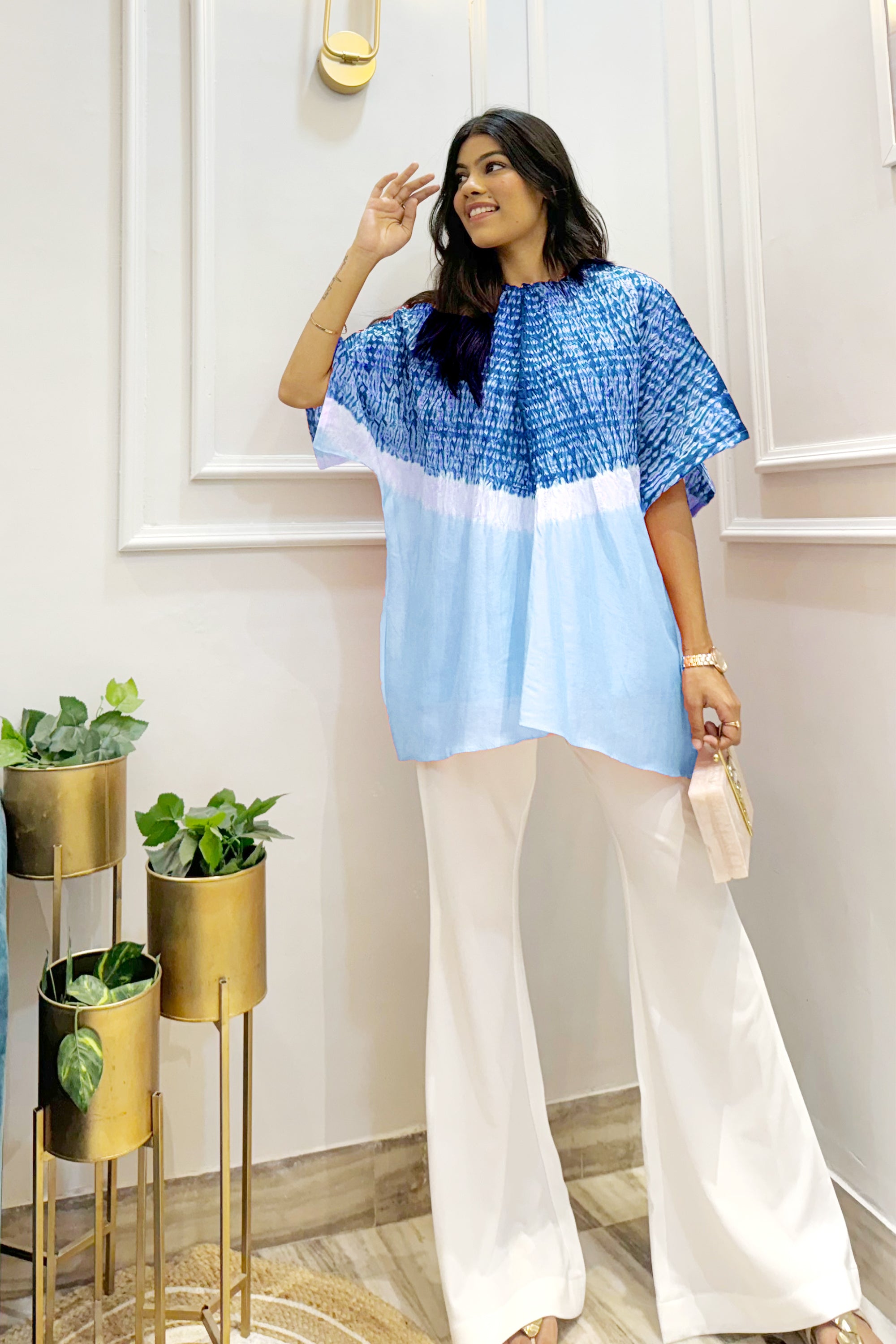 Shibbori Colour Block Co-ord Set