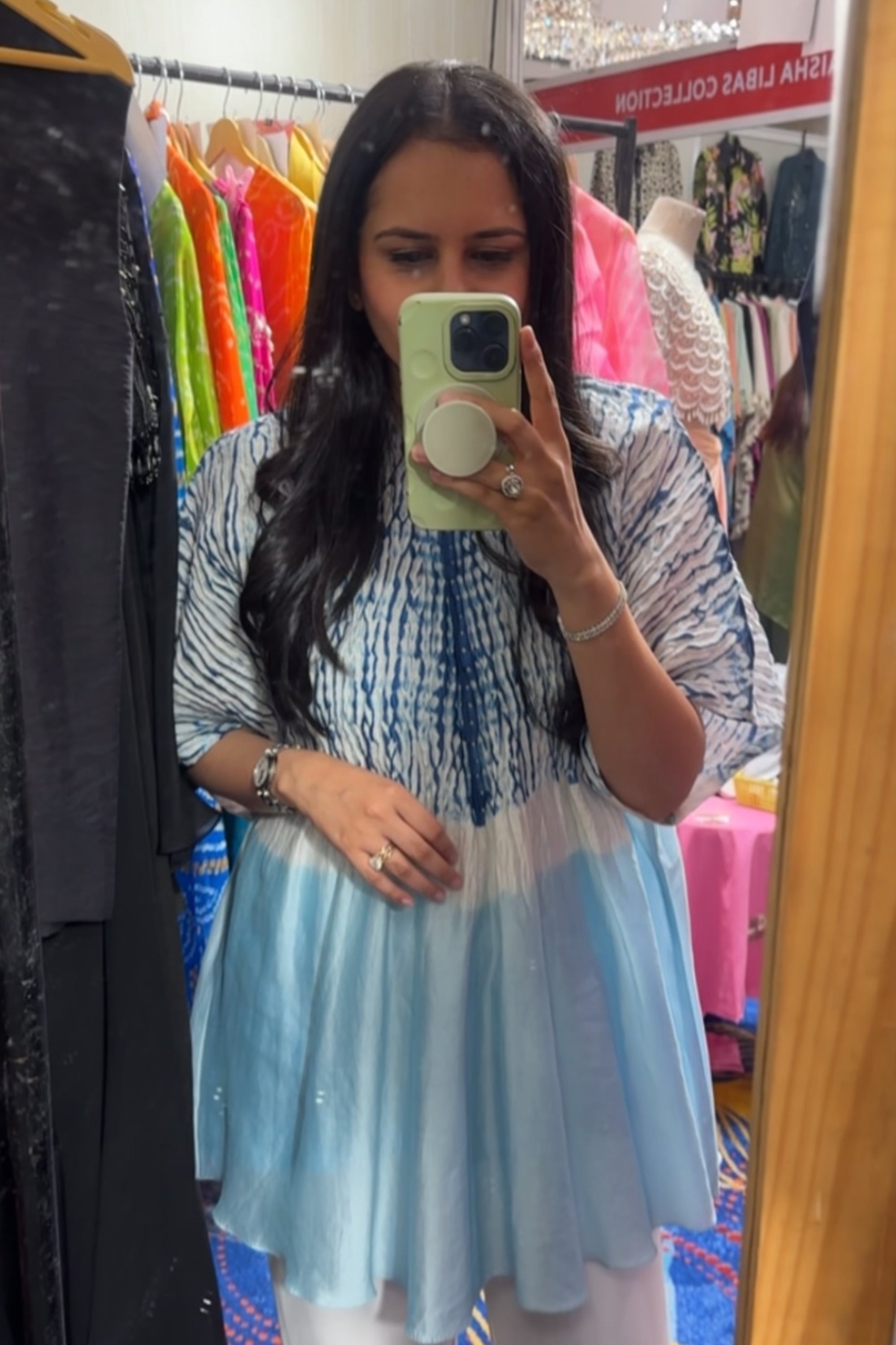 Shibbori Colour Block Top