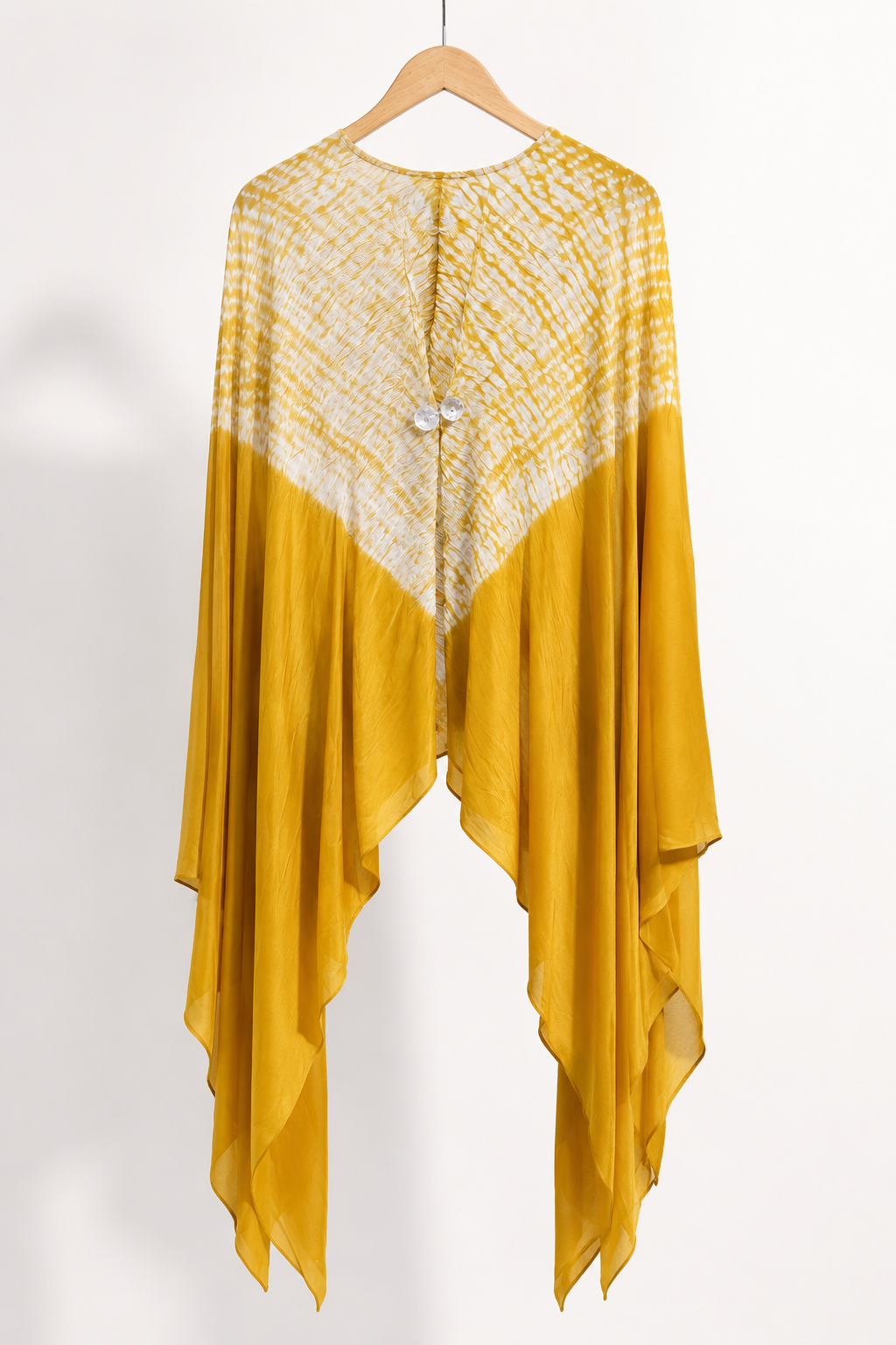 Shibbori waist panelled top