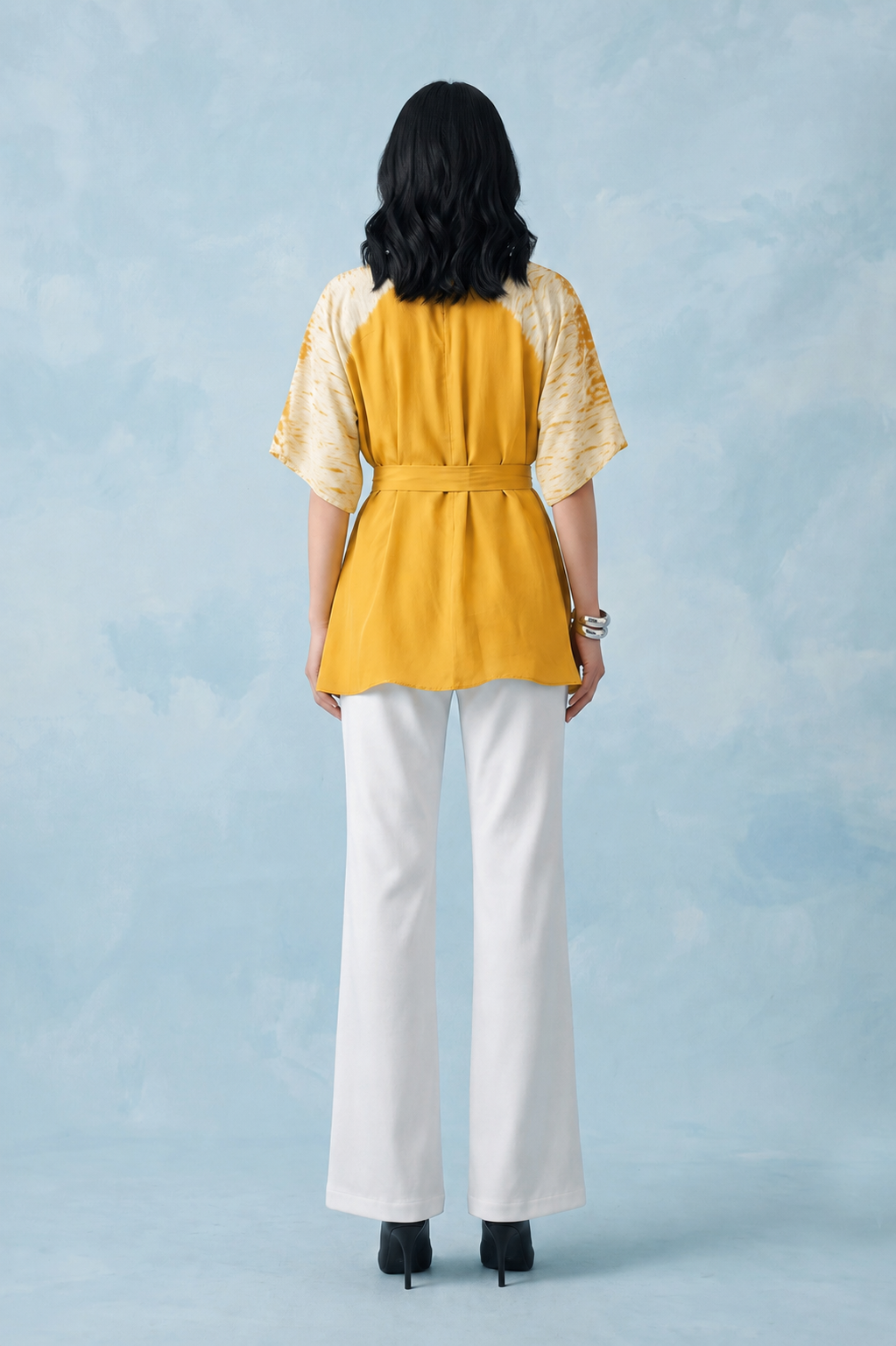 Shibbori wrap co-ord set