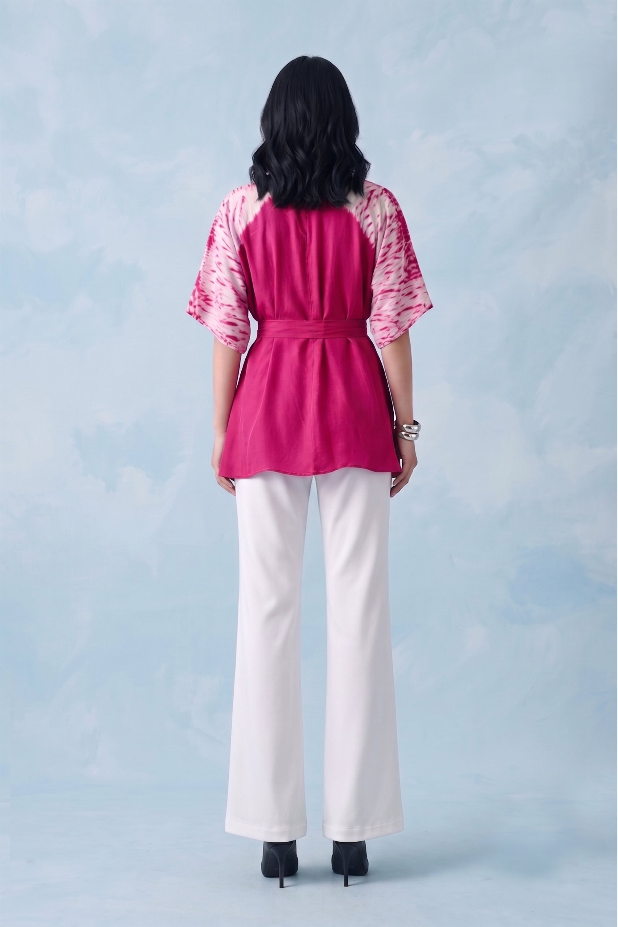 Shibbori wrap co-ord set