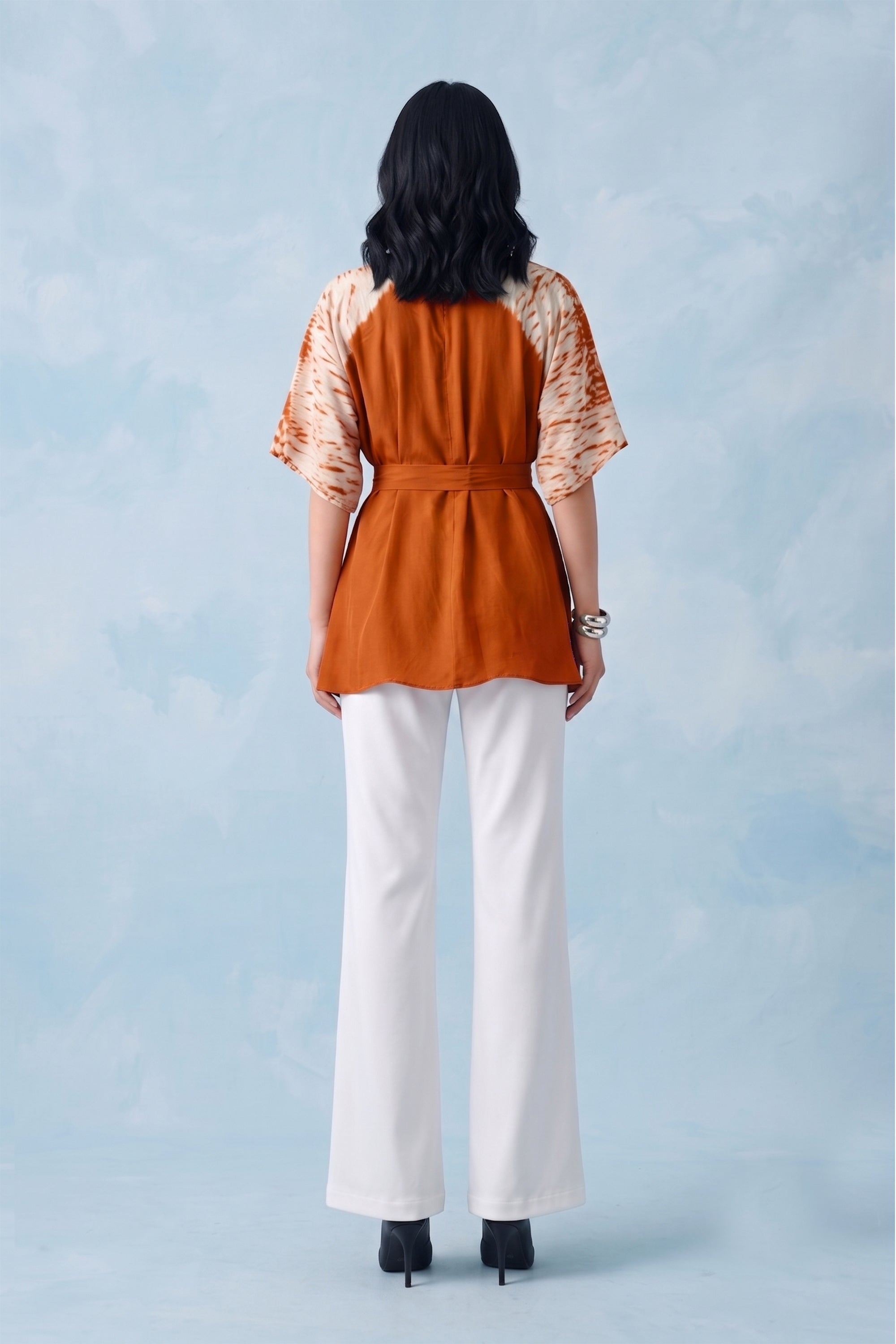 Shibbori wrap co-ord set