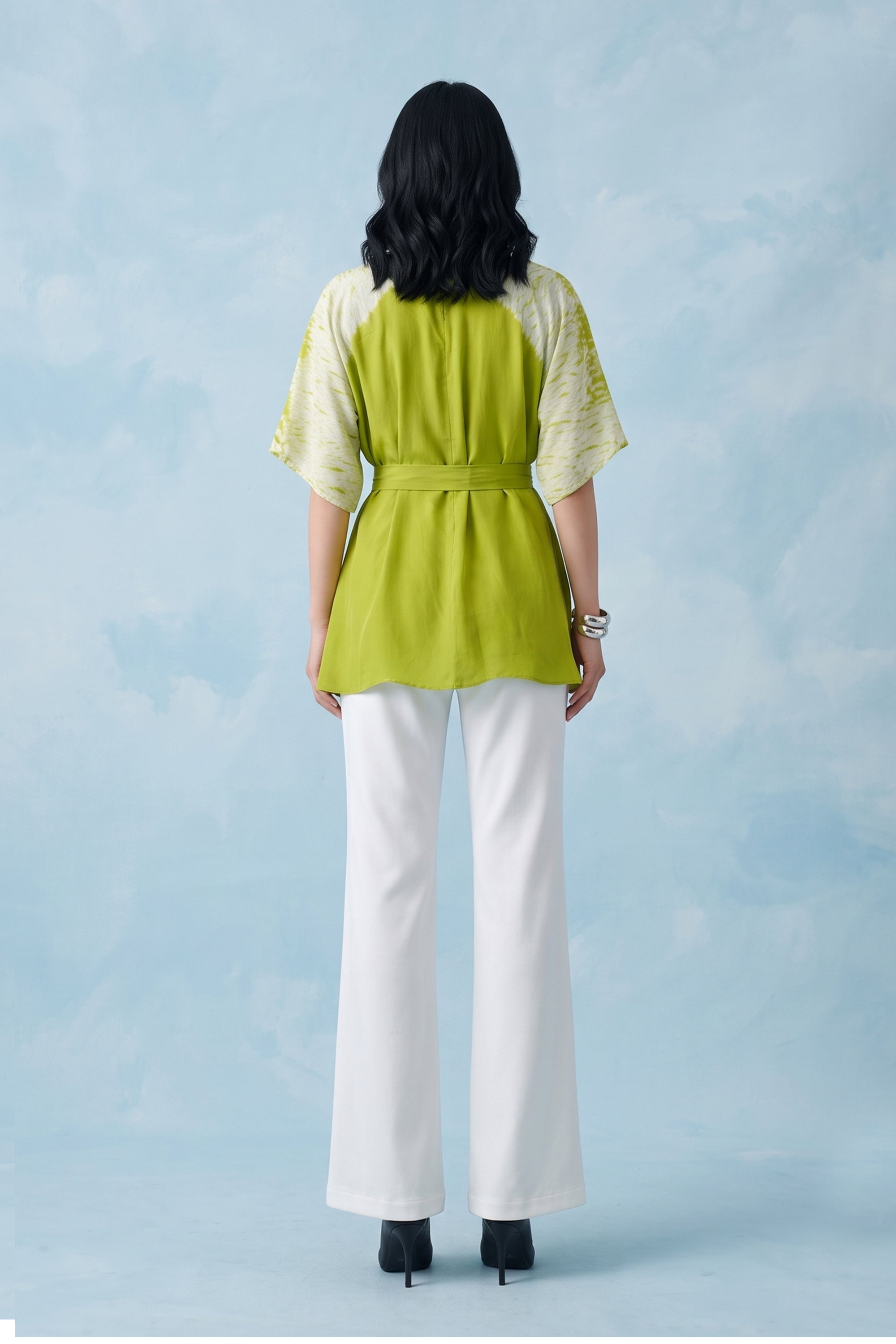 Shibbori wrap co-ord set