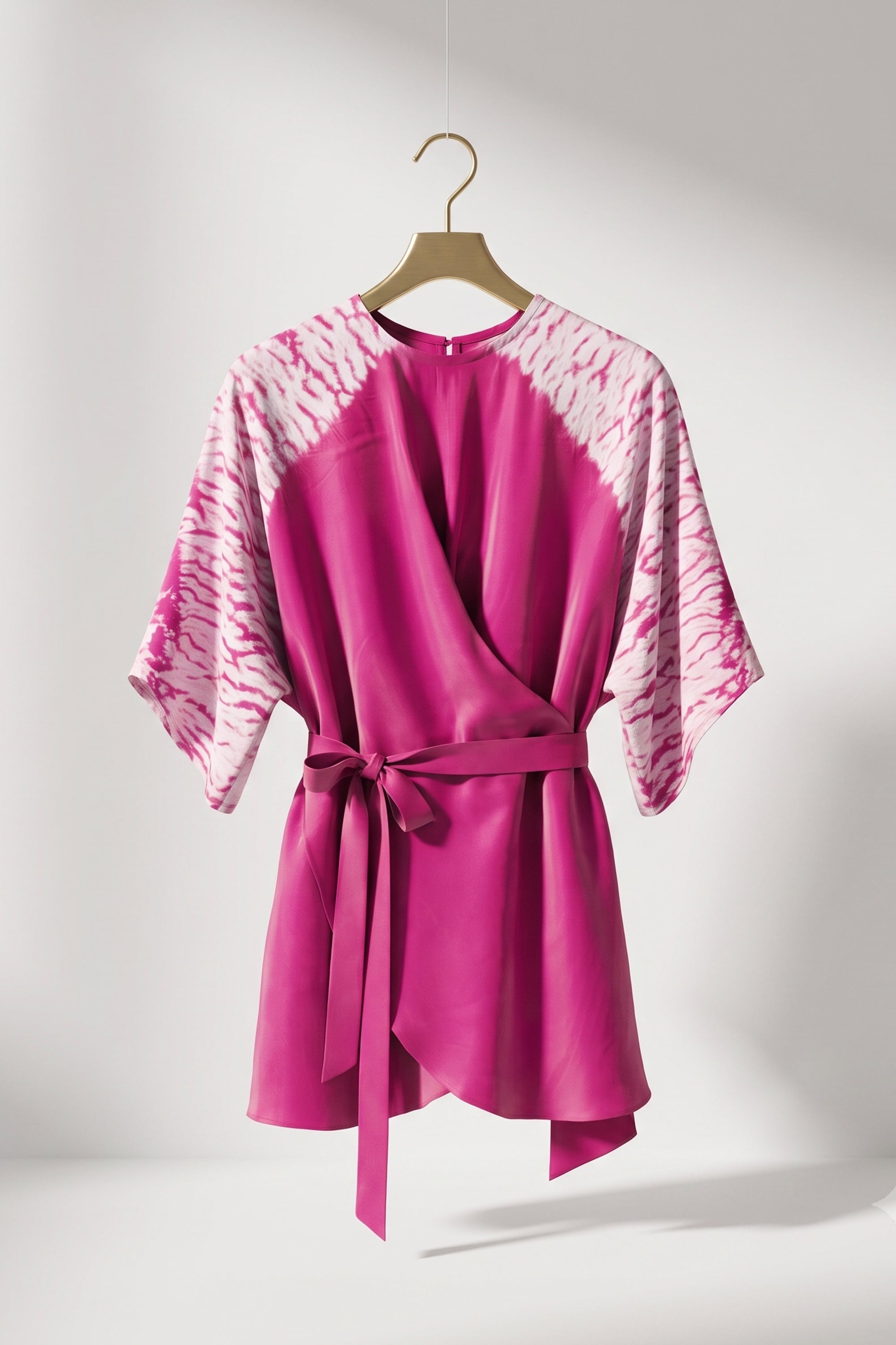 Shibbori wrap top
