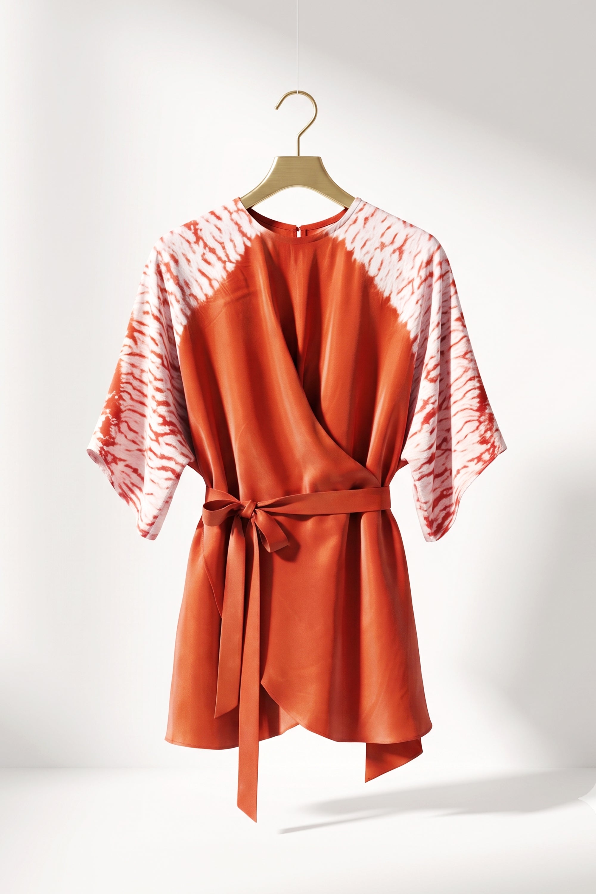 Shibbori wrap top