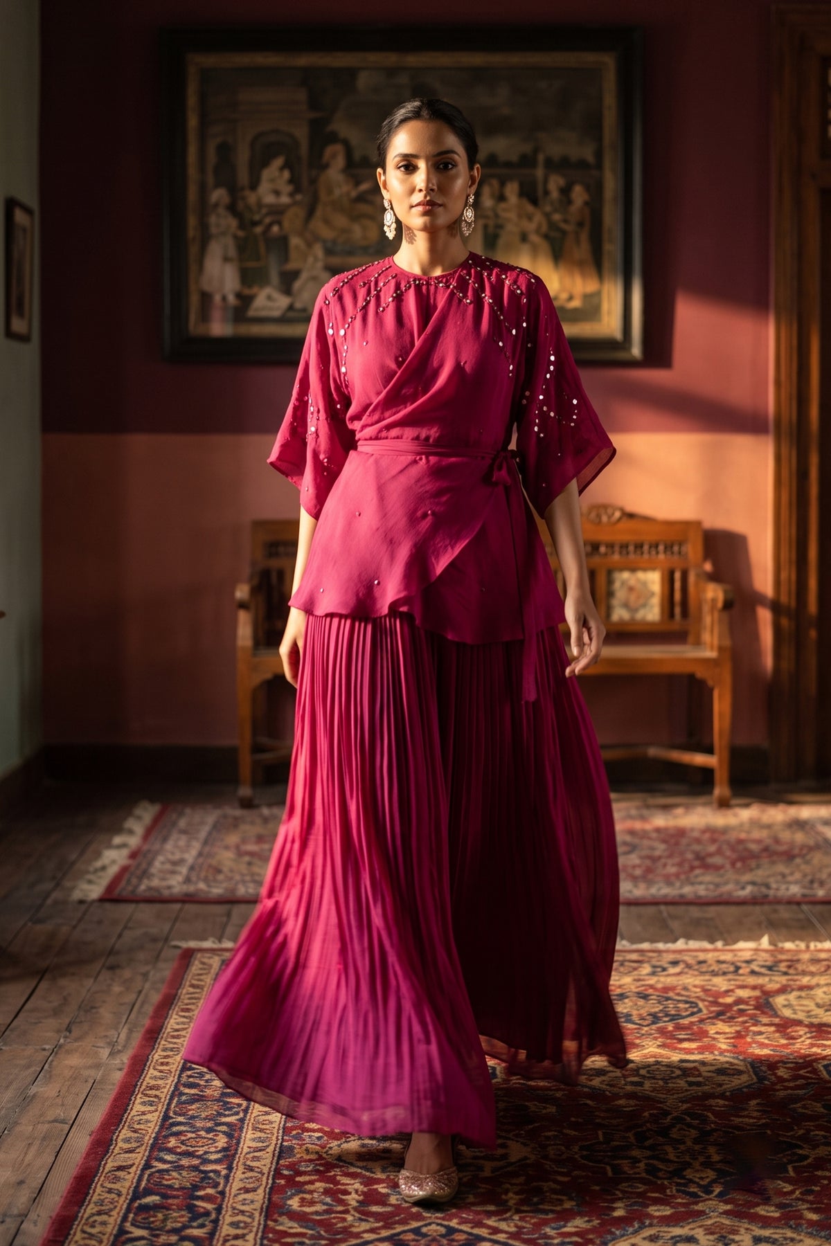 Wrap top with sharara